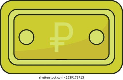 Russian Ruble Note Icon Currency Finance Illustration
