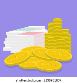 Russian Ruble vector illustration business sygn and symbol finance, economy of world