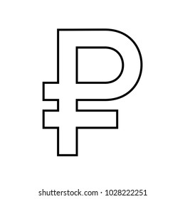 Russian rublecurrency symbol icon. Vector