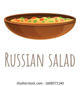 Russian salad icon. Cartoon of russian salad vector icon for web design isolated on white background