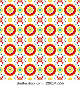 Russian seamless pattern in dymka style