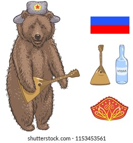 Russian set. Bear