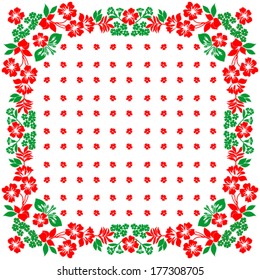 Russian shawl pattern. Russian style. Vector illustration. 