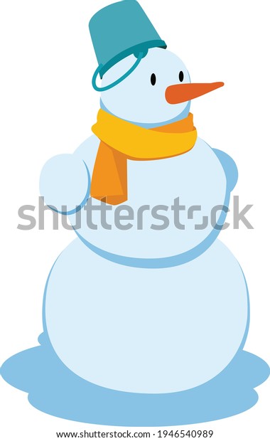 Russian Snowman Vector Illustration Art Stock Vector (Royalty Free ...