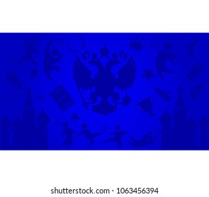 Russian soccer theme vector wallpaper. Using  16:9 aspect ratio size. 