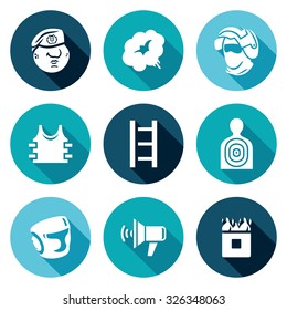 Russian special forces icons set. Vector Illustration.