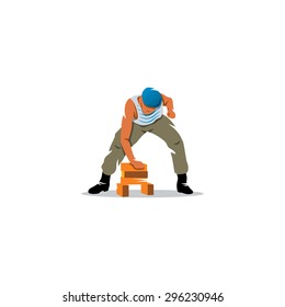 Russian special forces soldier paratrooper breaks bricks. Vector Illustration.
Branding Identity Corporate logo design template Isolated on a white background