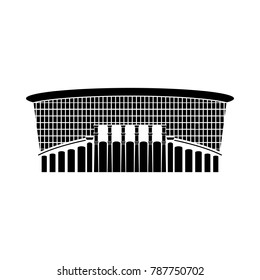 Russian Stadium sign icon. Yekaterinburg stadium vector illustration. Logo of round arena, Russia. Football stadium isolated. Design template for poster,banner,flayer, greeting, web. Championship 2018