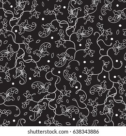 Russian style vintage pattern. Beautiful floral motifs and unique composition. Seamless vector background. Russian traditional ornament for your design