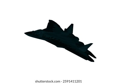 Russian Su Fighter Jet Vector Icon or Black Fighter Jet Icon For Apps, Websites And More. Black Russian aircraft Fighter Jet Icon Vector or fighters plane sign on white background