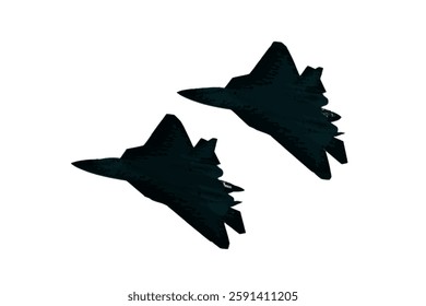 Russian Su Fighter Jet Vector Icon or Black Fighter Jet Icon For Apps, Websites And More. Black Russian aircraft Fighter Jet Icon Vector or fighters plane sign on white background