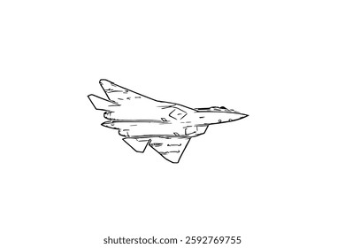 Russian Su Fighter Jet Vector Icon or Black Fighter Jet Icon For Apps, Websites And More. Black Russian aircraft Fighter Jet Icon Vector or fighters plane sign on white background