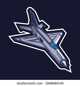 Russian Supersonic Jet Fighter And Interceptor Aircraft Icon Vector Illustration 