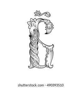 Russian swear letter. Concept of joking content on white background. Vintage letter with intricate obscene meaning.