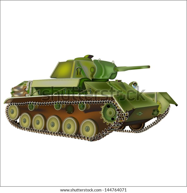 Russian Tank T 70 World War Stock Vector Royalty Free