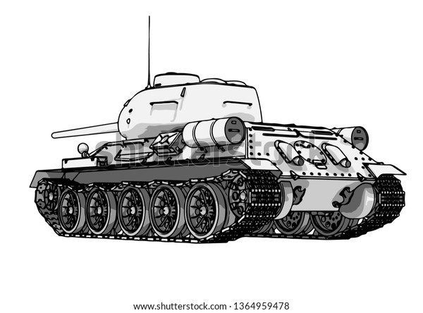 Russian Tank Vector Stock Vector (Royalty Free) 1364959478 | Shutterstock