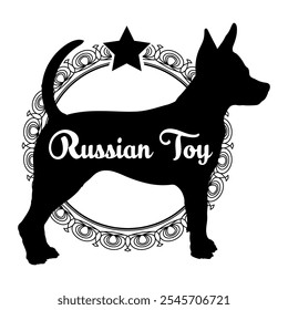 Russian Toy dog silhouette, dog, dog breeds,  vector, silhouette, logo design, animal, illustration, icon, sign, black, pet