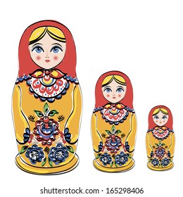 Russian tradition matryoshka dolls.