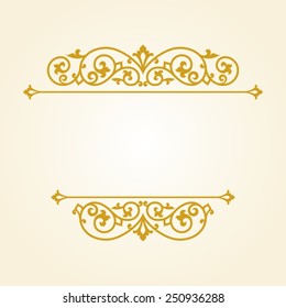 Russian traditional carving ornament. Invitation card.
