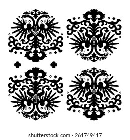 Russian traditional twoheaded eagle