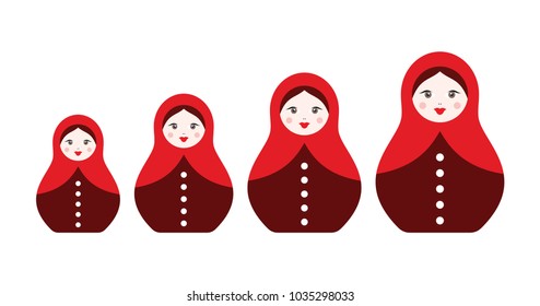 Russian traditional vector doll