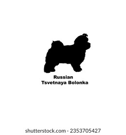 Russian Tsvetnaya Bolonka dog silhouette dog breeds pet animals