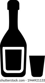 Russian vodka, illustration, vector on a white background
