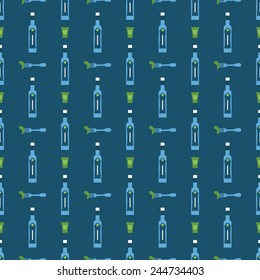 russian vokda seamless pattern