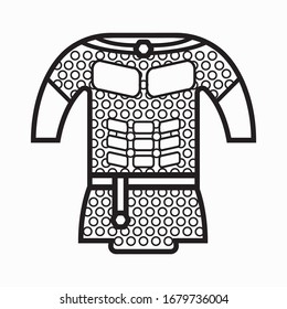 russian warrior line icon hut