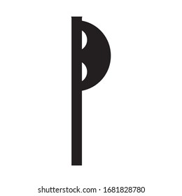 russian warrior simple icon ax