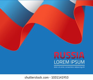 Russian waving flag for world cup in football