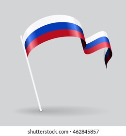 Russian wavy flag. Vector illustration.