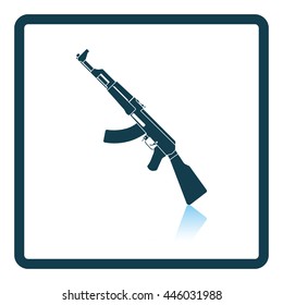 Russian weapon rifle icon. Shadow reflection design. Vector illustration.
