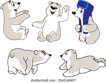 Russian white bear Umka. Russian cartoon