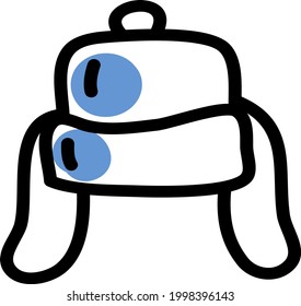 Russian winter hat, illustration, on a white background.