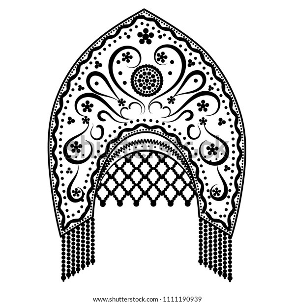 Рисунок головной убор русской красавицы 3 класс
