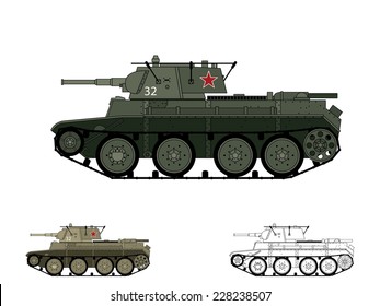 Russian WW2 BT-7 Tank