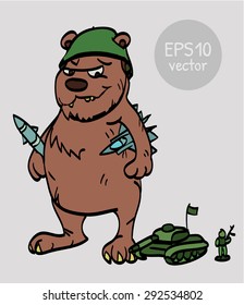 Russian-bear-with-war-toys