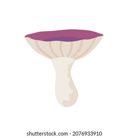 Russula. Forest mushroom. Vector illustration in flat style.
