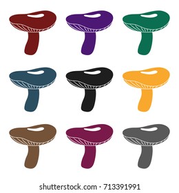 Russula icon in black style isolated on white background. Mushroom symbol stock vector illustration.