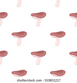 Russula icon in cartoon style isolated on white background. Mushroom pattern stock vector illustration.