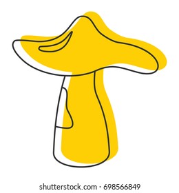 Russula mushroom icon vector illustration for design and web isolated on white background. Mushroom vector object for labels, logos and advertising