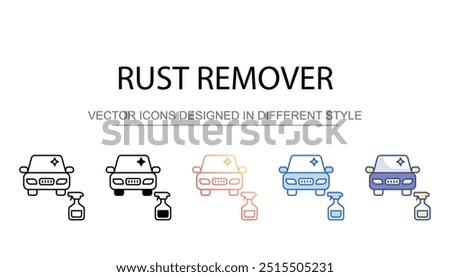 Rust remover icon design with white background stock illustration