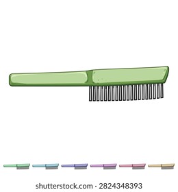 rust wire brush cartoon. metal paint, pipe handle, grinder wool rust wire brush sign colorful illustration