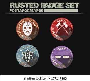 Rusted Badge Set