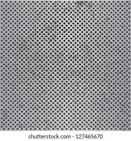 Rusted metal grid