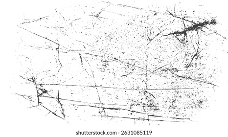 Rusted white metal vector texture with cracks. Dusty grunge noise effect for realistic style. Industrial distressed concept for design elements.