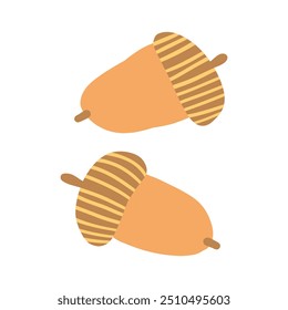 Rustic acorns illustration representing autumn and harvest season. Perfect for eco-friendly designs and nature-inspired artwork.