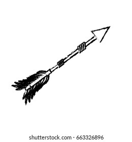 rustic arrow with ornamental design