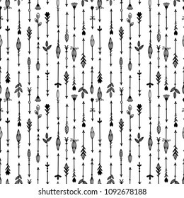 Rustic arrow seamless beautiful pattern vector